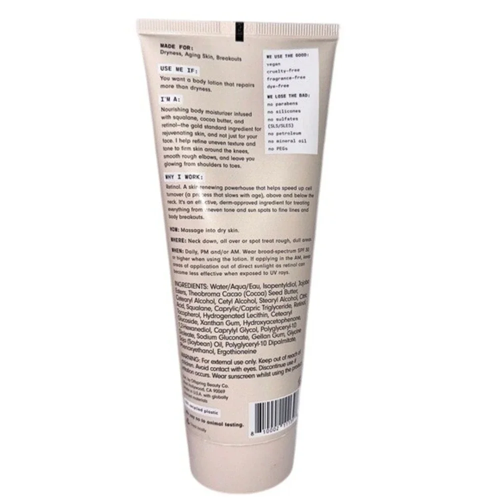 NEW VERSED Press Restart Gentle Retinol Body Lotion -‎ 6 fl oz
